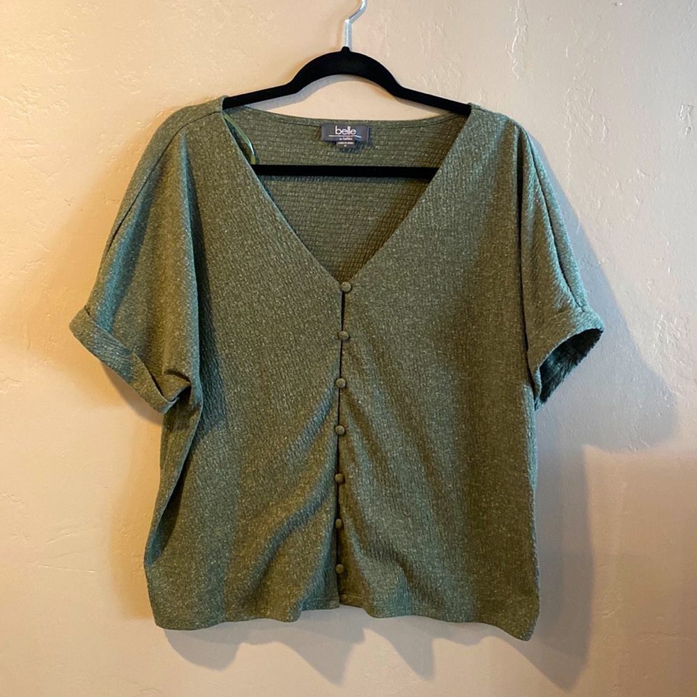 Green Button-Down Short Sleeve